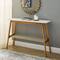 Walker Edison; Walker Edison Faux White Marble/Acorn Tapered Leg Entry Table; Category:Accent & End Tables; Image:3